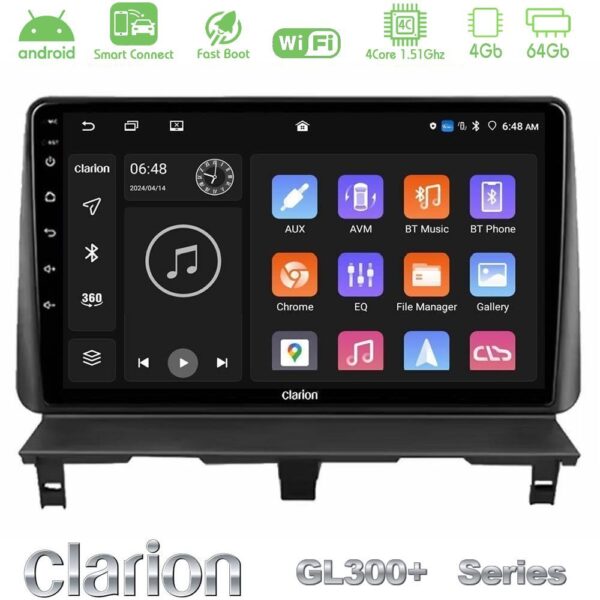 Clarion GL300+ Series 4Core Android ClarionOS 4+64GB Peugeot Partner / Citroën Berlingo 2002-2008 Navigation Multimedia Tablet 9" - Image 1
