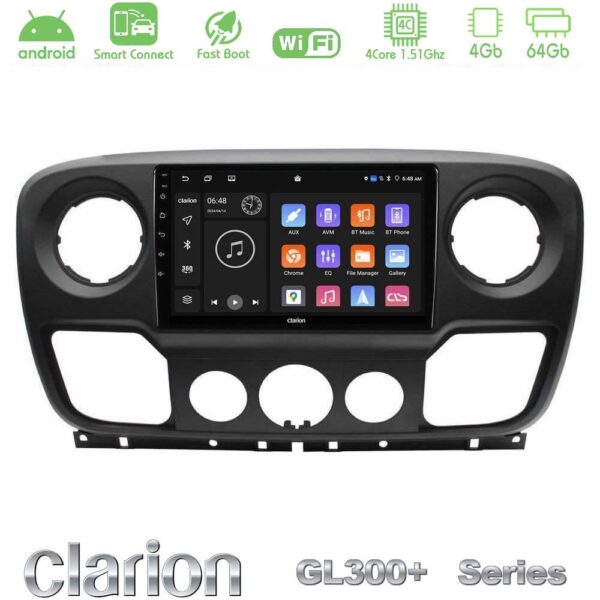 Clarion GL300+ Series 4Core Android ClarionOS 4+64GB Renault/Nissan/Opel Navigation Multimedia Tablet 10" - Image 1