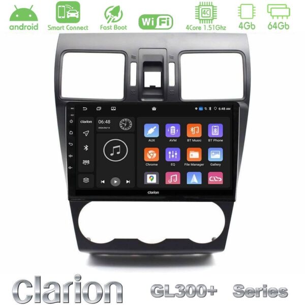 Clarion GL300+ Series 4Core Android ClarionOS 4+64GB Subaru Forester 2015-2018 Navigation Multimedia Tablet 9" - Image 1