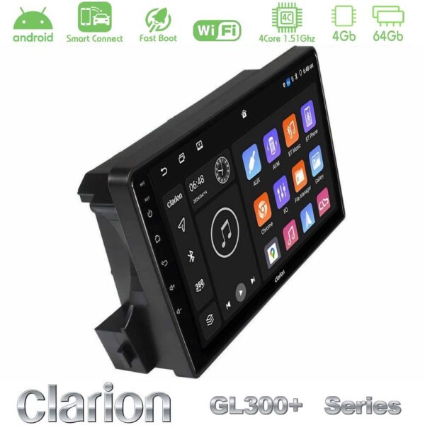 Clarion GL300+ Series 4Core Android ClarionOS 4+64GB Ssangyong Actyon/Kyron 2005-2014 Navigation Multimedia Tablet 9" - Image 1