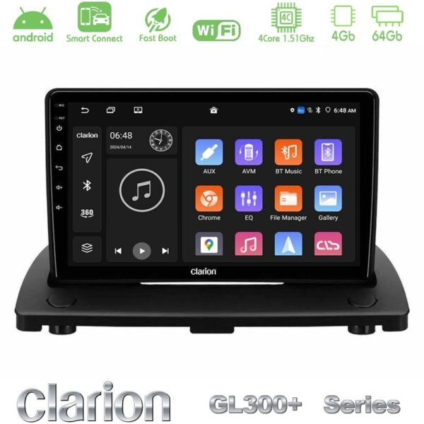 Clarion GL300+ Series 4Core Android ClarionOS 4+64GB Volvo XC90 2006-2014 Navigation Multimedia Tablet 9" - Image 1