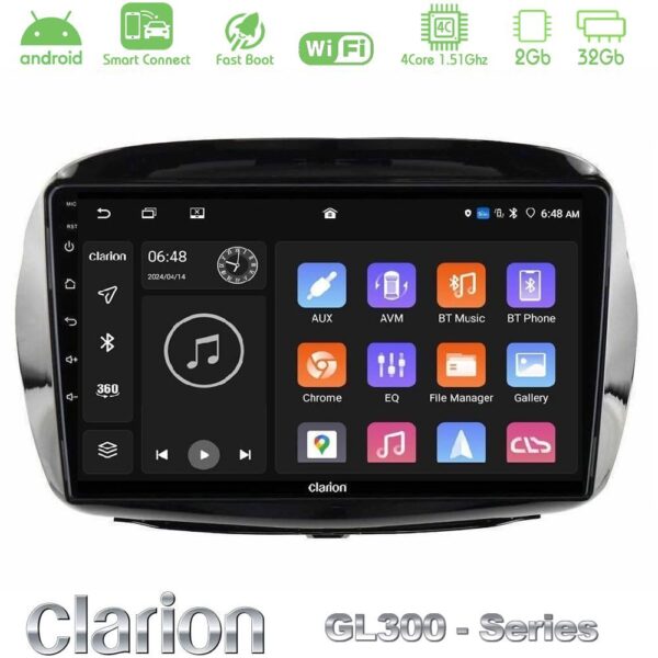 Clarion GL300 Series 4Core Android ClarionOS 2+32GB Honda FR-V 2004-2009 Navigation Multimedia Tablet 10" Με Carplay & Android Auto - Image 1