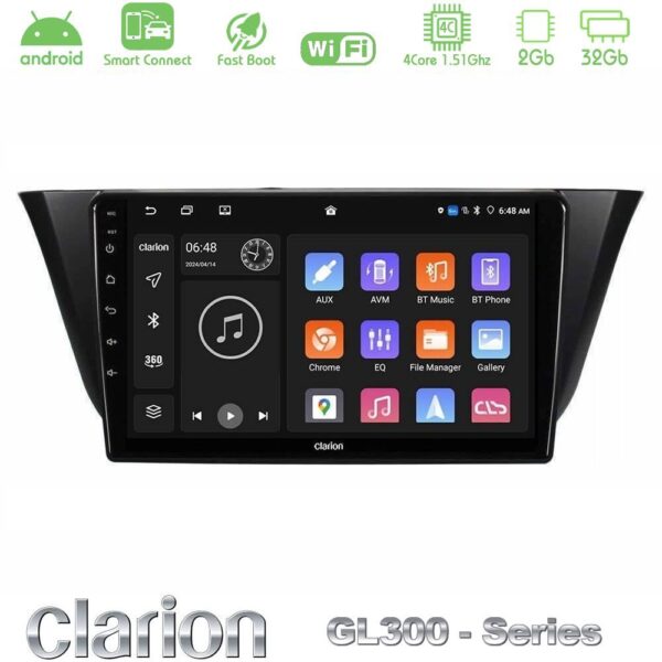 Clarion GL300 Series 4Core Android ClarionOS 2+32GB Iveco Daily 2014-2025 Navigation Multimedia Tablet 9" Με Carplay & Android Auto - Image 1