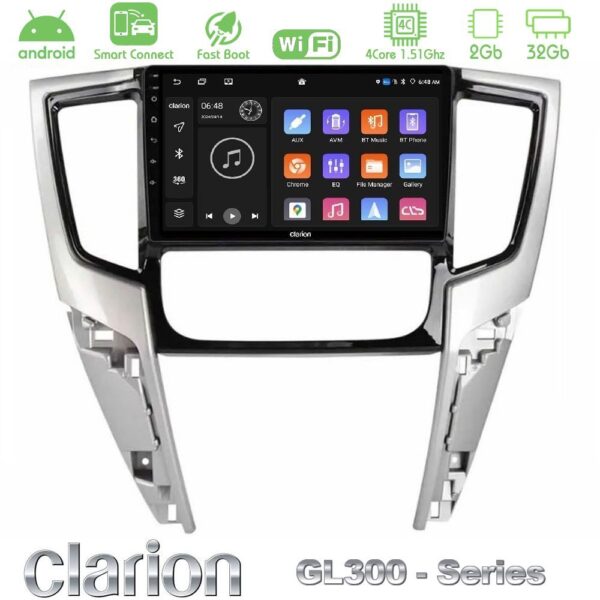 Clarion GL300 Series 4Core Android ClarionOS 2+32GB Mitsubishi L200 2019-2023 Navigation Multimedia Tablet 9" Με Carplay & Android Auto - Image 1
