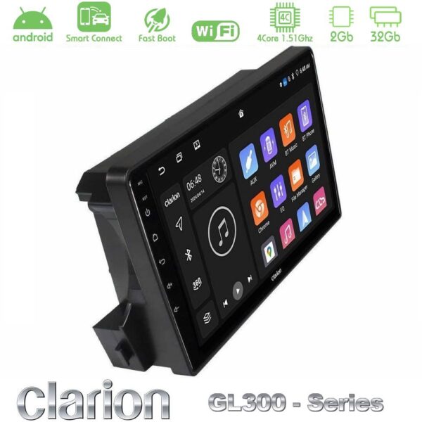 Clarion GL300 Series 4Core Android ClarionOS 2+32GB Ssangyong Actyon/Kyron 2005-2014 Navigation Multimedia Tablet 9" Με Carplay & Android Auto - Image 1