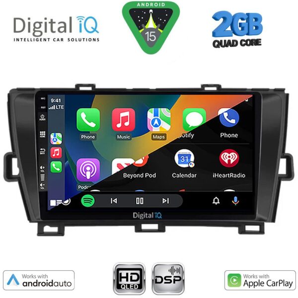 DIGITAL IQ BXC 3726BL_CPAA (9inc) MULTIMEDIA TABLET for TOYOTA PRIUS mod. 2009-2015 (BLACK) - Image 2