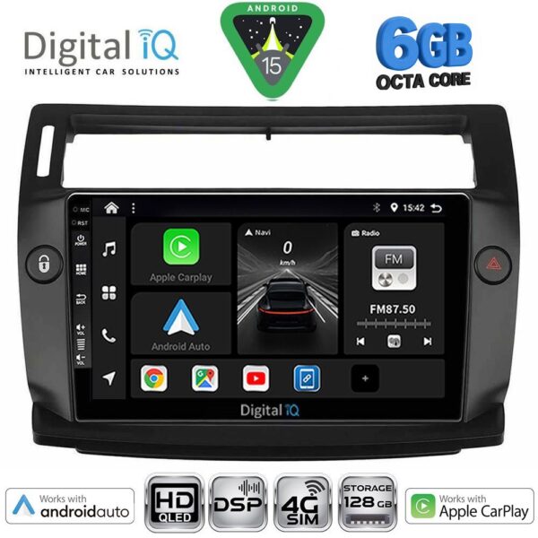 DIGITAL IQ BXF 17084BL_CPAA (9inc) MULTIMEDIA TABLET for CITROEN C4  mod. 2004-2011 (BLACK) - Image 1