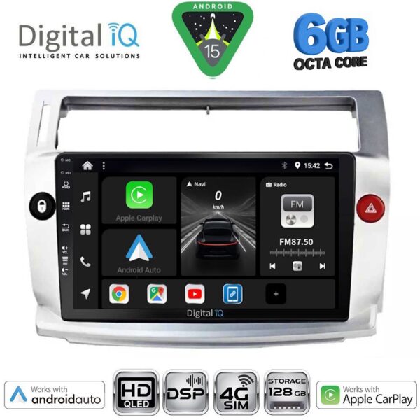 DIGITAL IQ BXF 17084SL_CPAA (9inc) MULTIMEDIA TABLET for CITROEN C4  mod. 2004-2011 (SILVER) - Image 1
