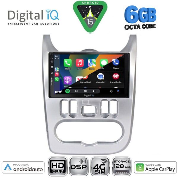 DIGITAL IQ BXF 17101SL_CPAA (9inc) MULTIMEDIA TABLET for DACIA DUSTER – LOGAN – SANDERO mod. 2006-2012 (SILVER) - Image 2
