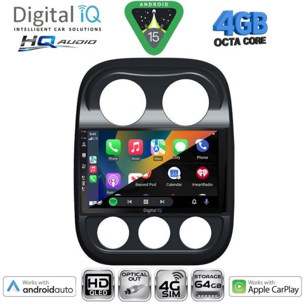 DIGITAL IQ BXK 19277_CPAA (10inc) MULTIMEDIA TABLET for JEEP COMPASS - PATRIOT mod. 2007-2016 - Image 2