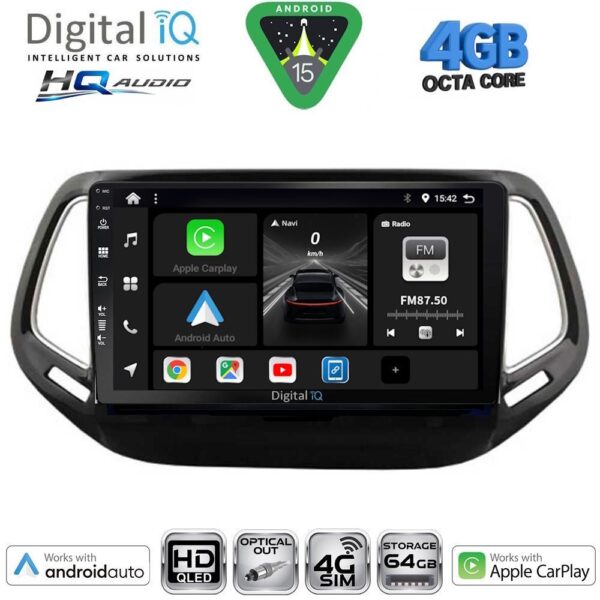 DIGITAL IQ BXK 19278_CPAA (10inc) MULTIMEDIA TABLET for JEEP COMPASS mod. 2016-2021 - Image 1