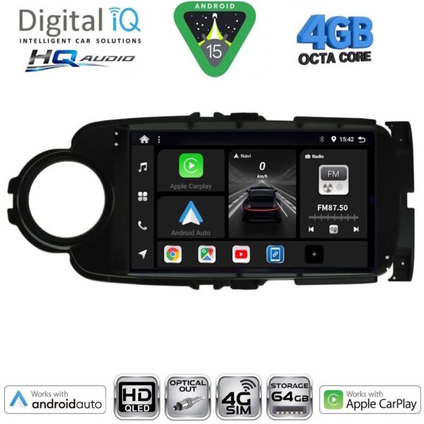 DIGITAL IQ BXK 19737BL_CPAA (9inc) MULTIMEDIA TABLET for TOYOTA YARIS mod. 2011-2015 (BLACK) - Image 1