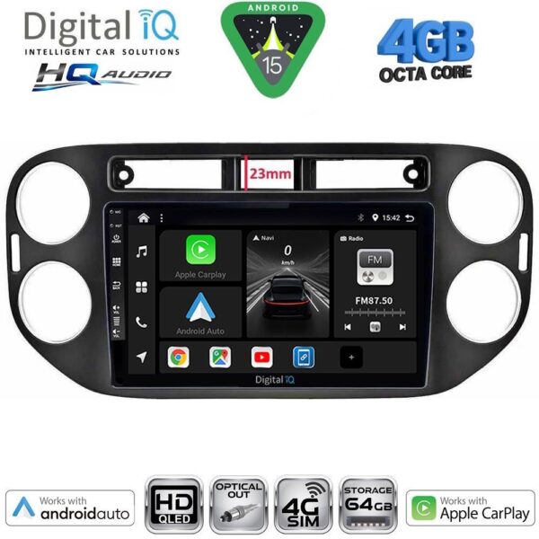 DIGITAL IQ BXK 19760BL_CPAA (9inc) MULTIMEDIA TABLET for VW TIGUAN mod. 2011-2016 (BLACK) - Image 1