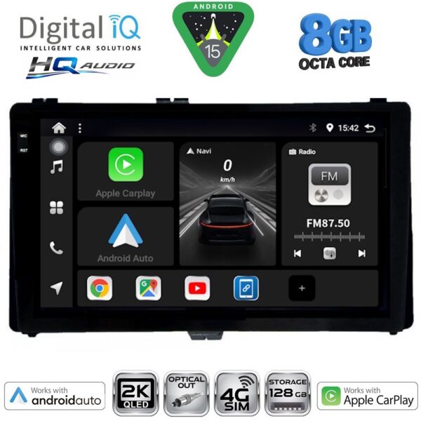 DIGITAL IQ BXK 20703_CPAA (9inc) MULTIMEDIA TABLET for TOYOTA AURIS mod. 2015-2021 – AYGO X mod. 2022-2026 – COROLLA mod. 2017-2019 - Image 1
