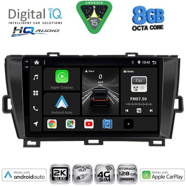 DIGITAL IQ BXK 20726BL_CPAA (9inc) MULTIMEDIA TABLET for TOYOTA PRIUS mod. 2009-2015 (BLACK) - Image 1