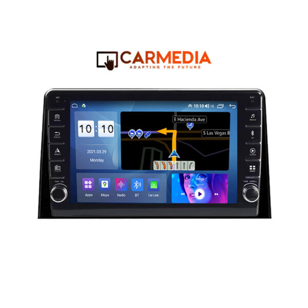 CARMEDIA CM20810B-13 KNOB TABLET 10'' OEM CITROEN BERLINGO | OPEL COMBO 2018-2024 | PEUGEOT PARTNER 2018-2024 | TOYOTA PROACE 2019-2026 - Image 1