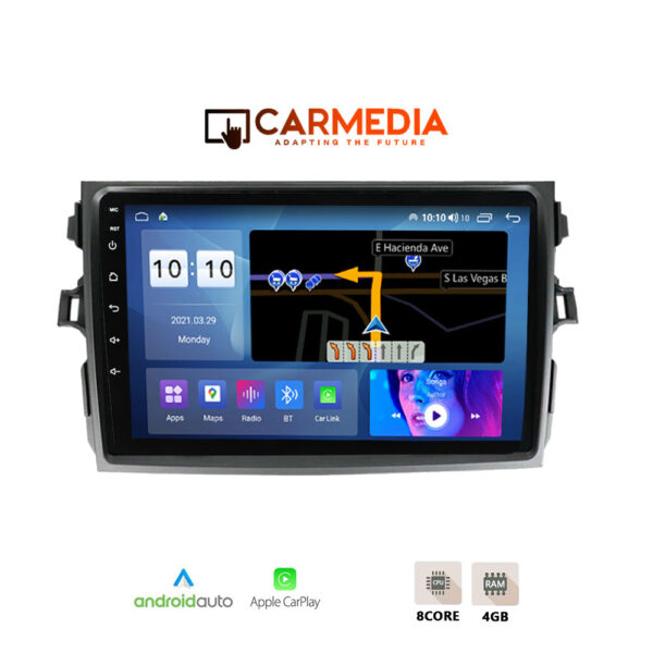 CARMEDIA CM409PRO TABLET 9'' OEM TOYOTA COROLLA 4D 2006-2012 - Image 1