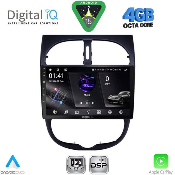 DIGITAL IQ RSG 6506_CPA (9inc) MULTIMEDIA TABLET for PEUGEOT 206 mod. 1998-2006 - Image 1