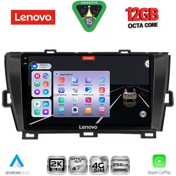 LENOVO SSZ 12726BL_CPA (9inc) MULTIMEDIA TABLET for TOYOTA PRIUS mod. 2009-2015 (BLACK) - Image 1