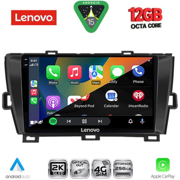 LENOVO SSZ 12726BL_CPA (9inc) MULTIMEDIA TABLET for TOYOTA PRIUS mod. 2009-2015 (BLACK) - Image 2