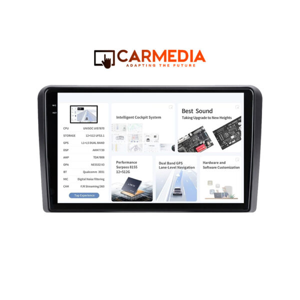 CARMEDIA CMDU4095-5 PRO PLUS TABLET 9.5'' OEM TOYOTA YARIS CROSS 2023+ - Image 1
