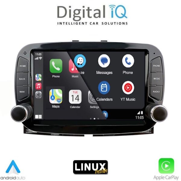 DIGITAL IQ BLA 098_CPA (7" DECK) MULTIMEDIA LINUX SYSTEM for FIAT 500 mod. 2016-2025 - Image 2