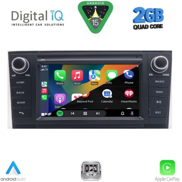 DIGITAL IQ BLD 209GR_CPA (7" DECK) MULTIMEDIA OEM for TOYOTA AVENSIS (T27) mod. 2009-2016 (GRAY) - Image 5