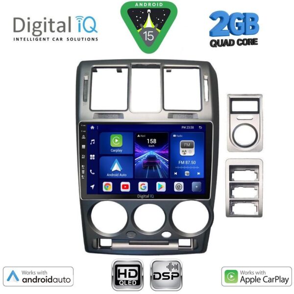 DIGITAL IQ BXC 3222GR_CPAA (9inc) MULTIMEDIA TABLET for HYUNDAI GETZ mod. 2002-2011 (GREY) - Image 1