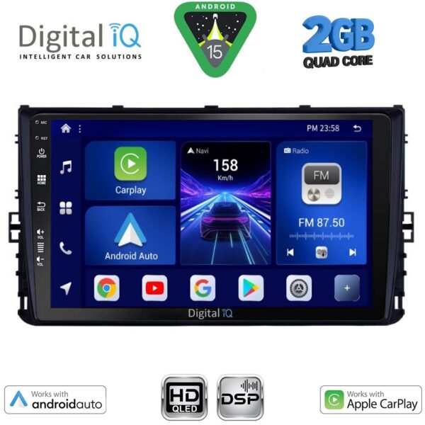 DIGITAL IQ BXC 3758_CPAA (9inc) MULTIMEDIA TABLET for VW POLO – TROC – TCROSS - TAIGO mod. 2017-2026 - Image 1