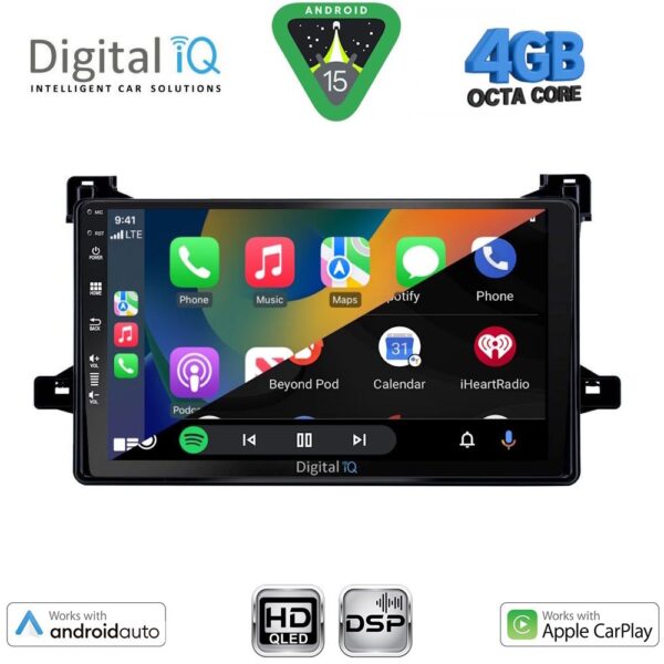 DIGITAL IQ BXF 16727_CPAA (9inc) MULTIMEDIA TABLET for TOYOTA PRIUS mod. 2016-2020 - Image 9