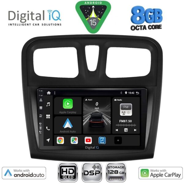 DIGITAL IQ BXF 18108SQ_CPAA (9inc) MULTIMEDIA TABLET for DACIA LOGAN – SANDERO mod. 2012-2019 - Image 1
