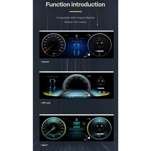 DIGITAL IQ DDD 986_DC (12.3in) DIGITAL INSTRUMENT CLUSTER for MERCEDES C (W205) - GLC (X253) mod. 2014-2021 - Image 5