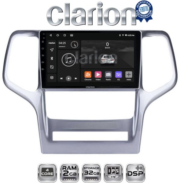 CLARION GL31234 Οθόνη OEM Multimedia Αυτοκινήτου για Jeep Gran Cherokee 2011 > 2013 (CarPlay/AndroidAuto/BT/GPS/WIFI/GPRS) - Image 1