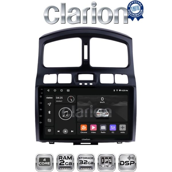 CLARION GL31317 Οθόνη OEM Multimedia Αυτοκινήτου για Hyundai SantaFe 2004 > 2006 (CarPlay/AndroidAuto/BT/GPS/WIFI/GPRS) - Image 1