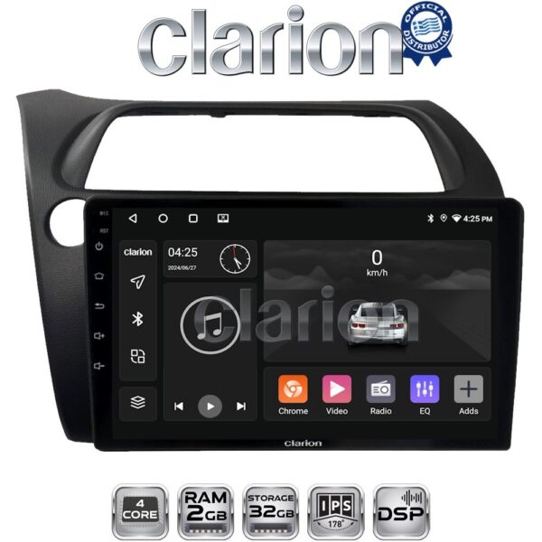 CLARION GL31744 Οθόνη OEM Multimedia Αυτοκινήτου για HONDA CIVIC 3/5D 2006-2012 (CarPlay/AndroidAuto/BT/GPS/WIFI/GPRS) - Image 1
