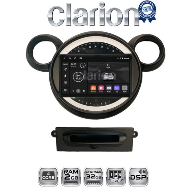 CLARION GL31835 Οθόνη OEM Multimedia Αυτοκινήτου για MINI Clubman '07>'14 & Countryman '10>'16 & Paceman '12>'16 & Cooper '07>'14 (CarPlay/AndroidAuto/BT/GPS/WIFI/GPRS) - Image 1