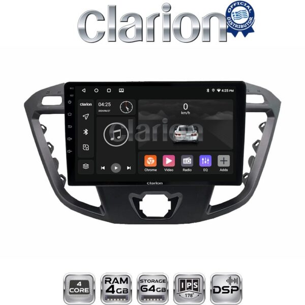 CLARION GL32366 Οθόνη OEM Multimedia Αυτοκινήτου για TRANSIT CUSTOM - TOURNEO CUSTOM 2013> (CarPlay/AndroidAuto/BT/GPS/WIFI/GPRS) - Image 1