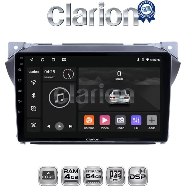 CLARION GL32449 Οθόνη OEM Multimedia Αυτοκινήτου για Suzuki Alto 2009>2016 (CarPlay/AndroidAuto/BT/GPS/WIFI/GPRS) - Image 1
