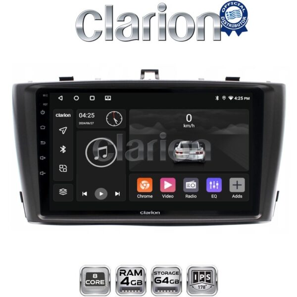 CLARION GL52027B Οθόνη OEM Multimedia Αυτοκινήτου για TOYOTA AVENSIS T27 2009 > 2016 (CarPlay/AndroidAuto/BT/GPS/WIFI/GPRS) - Image 1