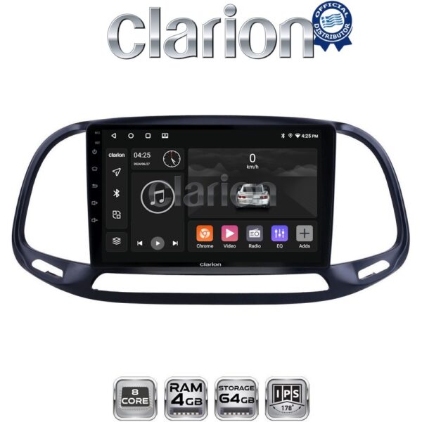 CLARION GL52197 Οθόνη OEM Multimedia Αυτοκινήτου για Fiat Doblo - Combo 2015 > 2018 (CarPlay/AndroidAuto/BT/GPS/WIFI/GPRS) - Image 1