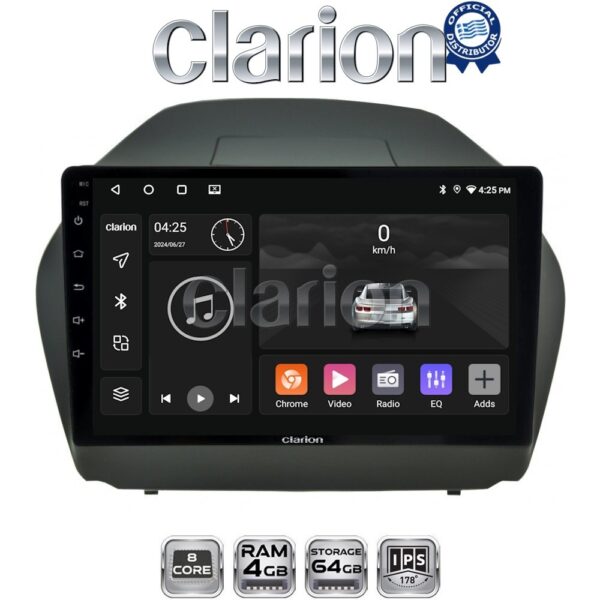 CLARION GL52414 Οθόνη OEM Multimedia Αυτοκινήτου για HYUNDAI IX35 2009>2015  (CarPlay/AndroidAuto/BT/GPS/WIFI/GPRS) - Image 1