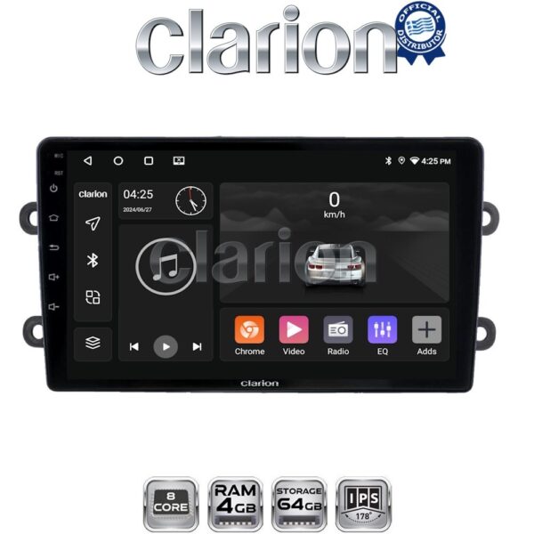 CLARION GL52708 Οθόνη OEM Multimedia Αυτοκινήτου για DACIA DUSTER – LOGAN - SUNDERO 2013 > 2018 (CarPlay/AndroidAuto/BT/GPS/WIFI/GPRS) - Image 1