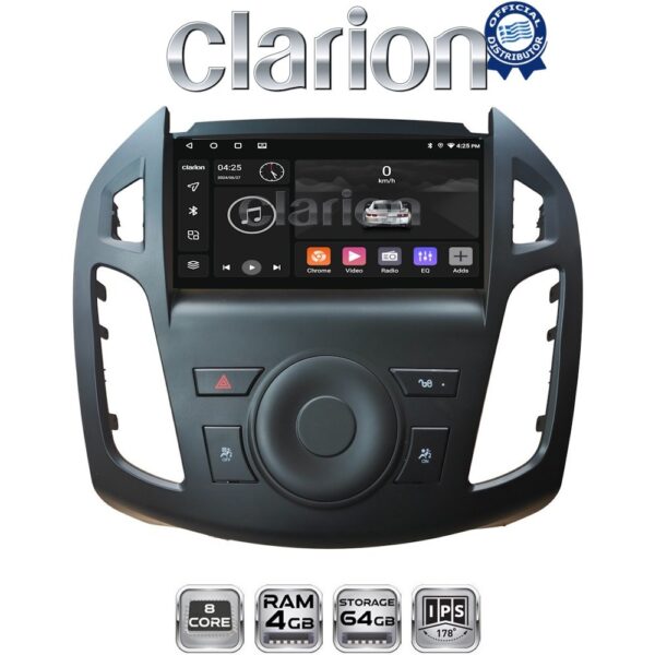 CLARION GL52858B Οθόνη OEM Multimedia Αυτοκινήτου για Ford Transit Connect 2013 > 2017 (CarPlay/AndroidAuto/BT/GPS/WIFI/GPRS) - Image 1