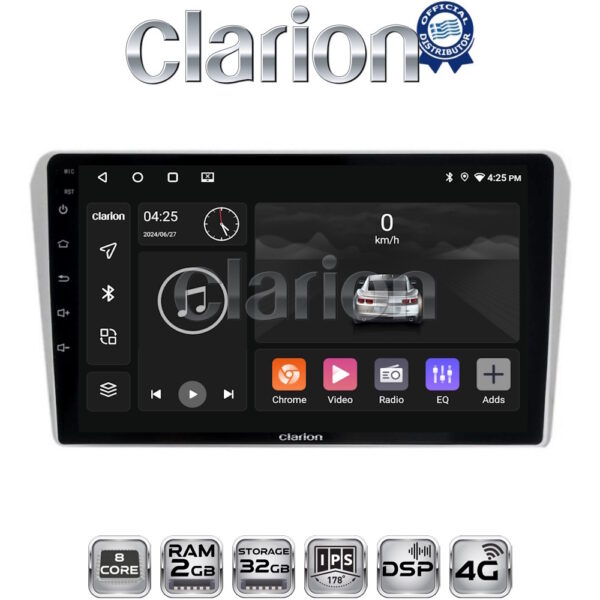 CLARION GL71025 Οθόνη OEM Multimedia Αυτοκινήτου για Toyota Avensis 2003>2008 (CarPlay/AndroidAuto/BT/GPS/WIFI/GPRS) - Image 1