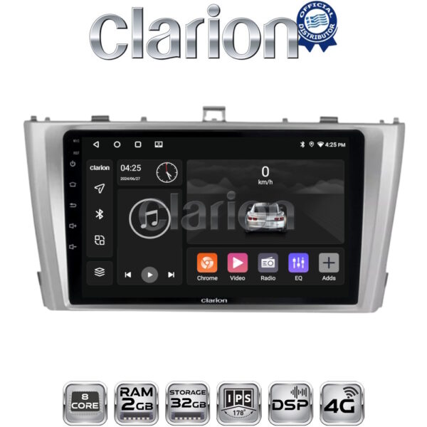 CLARION GL71027 Οθόνη OEM Multimedia Αυτοκινήτου για TOYOTA AVENSIS T27 2009 > 2016  (CarPlay/AndroidAuto/BT/GPS/WIFI/GPRS) - Image 1