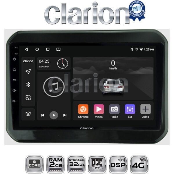 CLARION GL71232 Οθόνη OEM Multimedia Αυτοκινήτου για SUZUKI IGNIS 2016> (CarPlay/AndroidAuto/BT/GPS/WIFI/GPRS) - Image 1