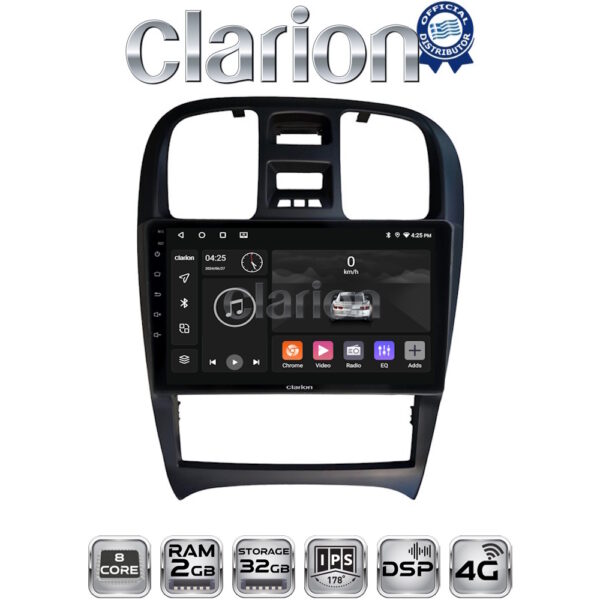 CLARION GL71260 Οθόνη OEM Multimedia Αυτοκινήτου για Hyundai Sonata 2000 > 2006 (CarPlay/AndroidAuto/BT/GPS/WIFI/GPRS) - Image 1