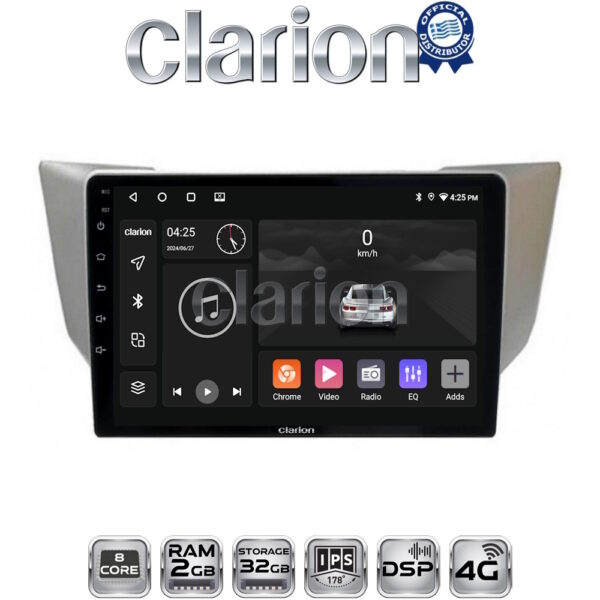 CLARION GL71620 Οθόνη OEM Multimedia Αυτοκινήτου για LEXUS RS 2003>2009 (CarPlay/AndroidAuto/BT/GPS/WIFI/GPRS) - Image 1