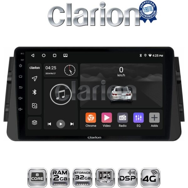 CLARION GL71714 Οθόνη OEM Multimedia Αυτοκινήτου για Nissan Micra (K14) 2017> (CarPlay/AndroidAuto/BT/GPS/WIFI/GPRS) - Image 1