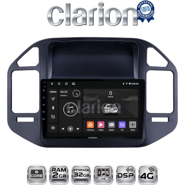 CLARION GL71990 Οθόνη OEM Multimedia Αυτοκινήτου για Mitsubishi Pajero 1999 > 2006 (CarPlay/AndroidAuto/BT/GPS/WIFI/GPRS) - Image 1
